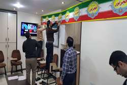 گزارش تصویری/ آذین بندی هسته گزینش دانشگاه به مناسبت دهه فجر انقلاب اسلامی